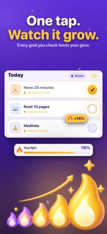 Glow: Habit & Goal Tracker Screenshot 2 of 8