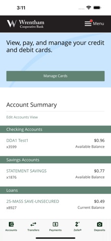 Wrentham Co-op Mobile Banking Screenshot 2 of 5