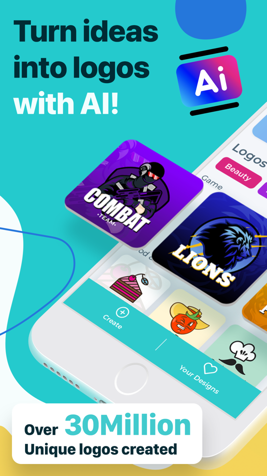 #1. AI Logo Generator & Design (iOS) بواسطة: Bizthug Pte Ltd