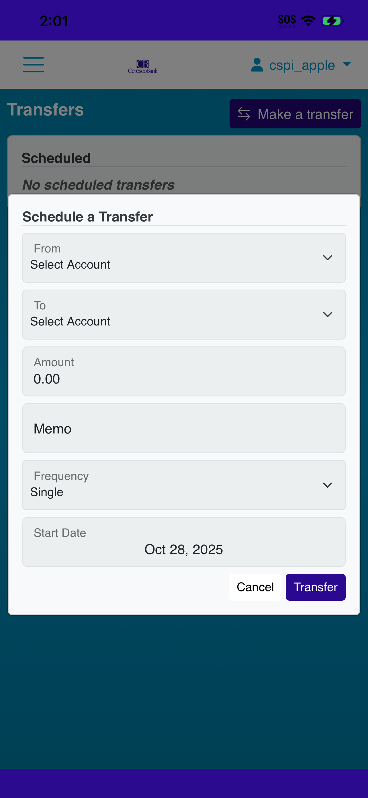 CerescoBank Mobile screenshot 3