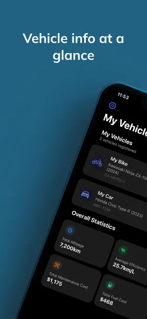 JustGarage - Car & Bike Logs screenshot 1