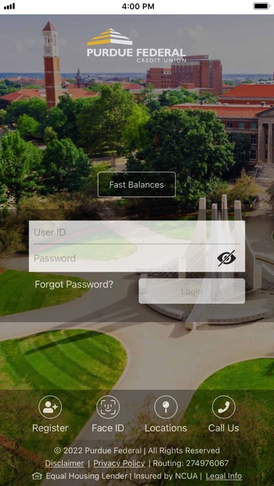 Purdue Federal Digital Banking Screenshot