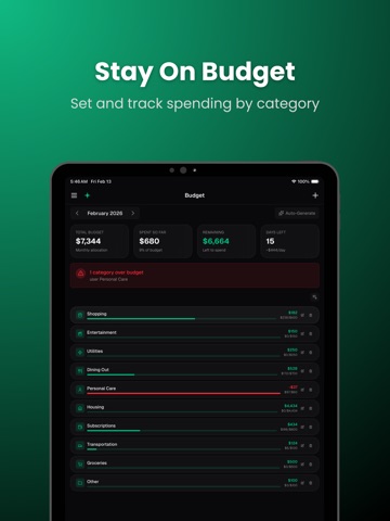 Whealth: AI Personal Finance iPad screenshot