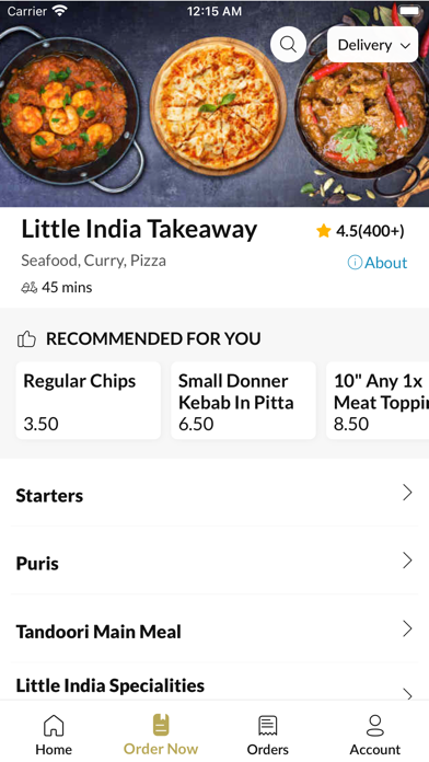 Little India Takeaway. Screenshot