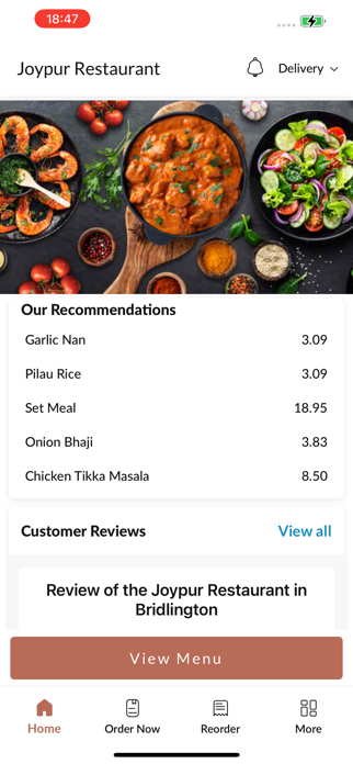 Joypur Restaurant. Screenshot 2 of 5