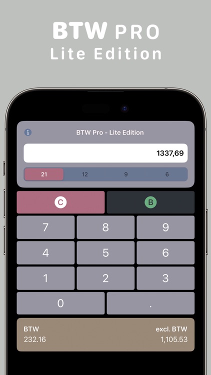 BTW Calculator Pro Lite