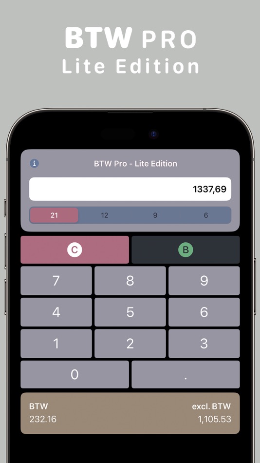#1. BTW Calculator Pro Lite (iOS) بواسطة: Ryan Rook
