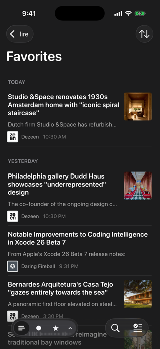 lire: RSS Reader Screenshot 4 of 9