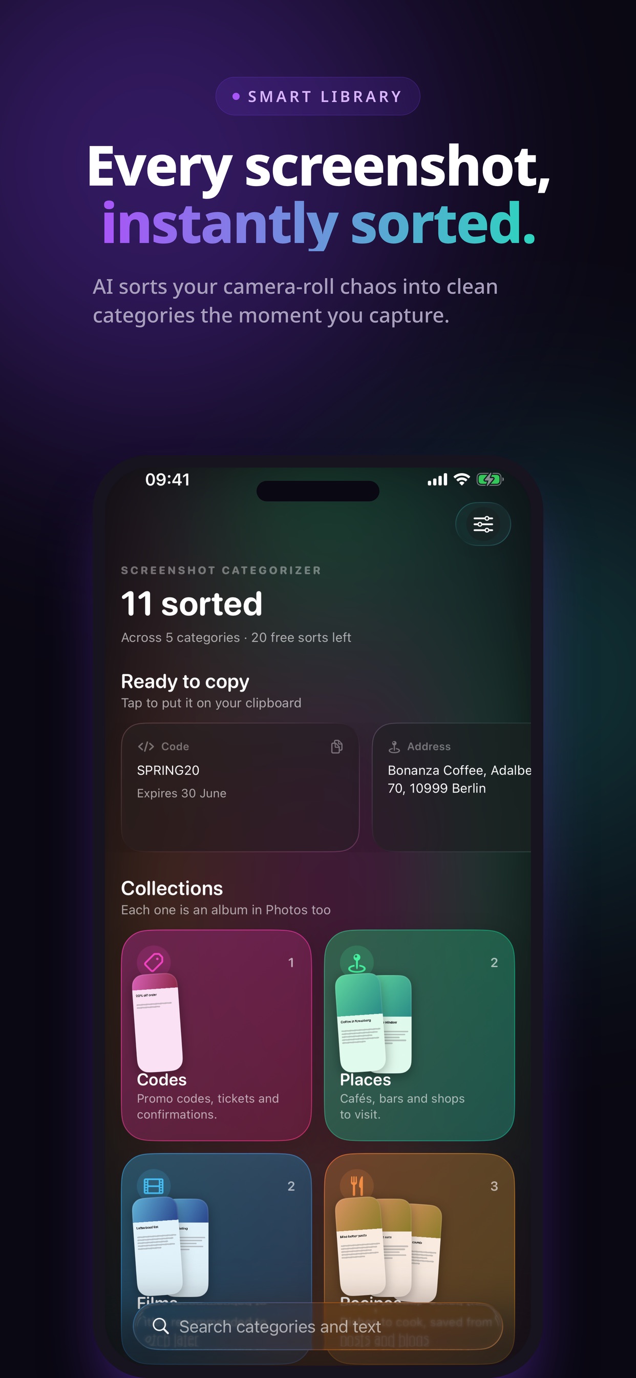 Screenshot 1 of Screenshot Categorizer