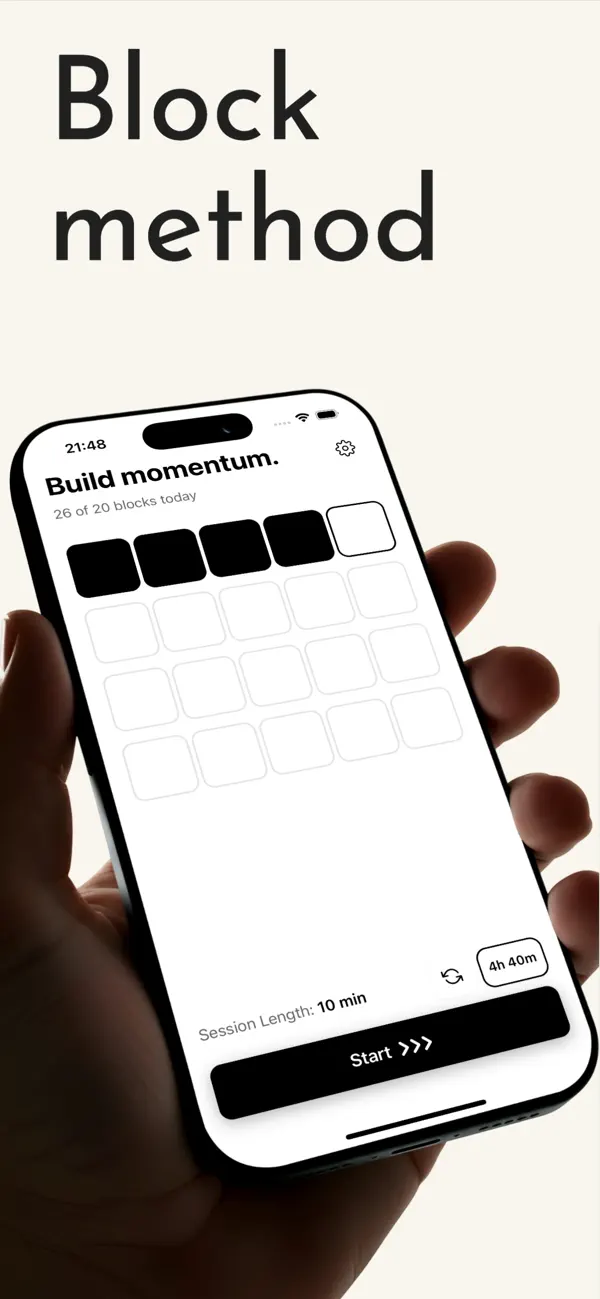 #1. Block Method: Focus Timer (iOS) 作者: Sprout Media Limited