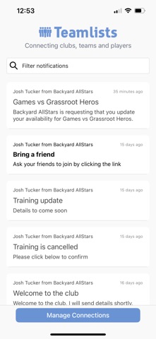 Teamlists screenshot