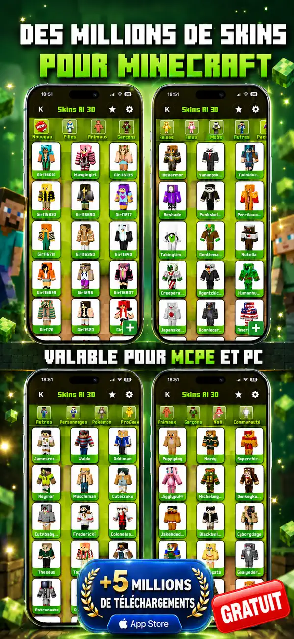 Screenshot #1 pour Skins pour Minecraft IA 3D
