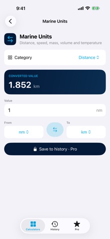 MetaCAD QNH Converter iPhone screenshot