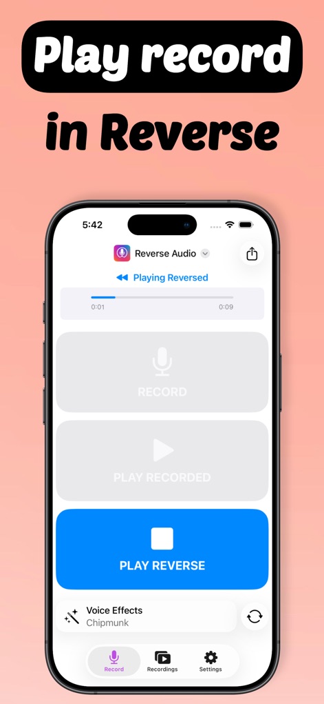 Reverse Audio - Sing & Record - Music App | MWM
