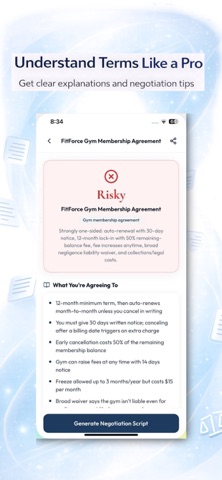 LegalEase: Contract Analyser iPhone screenshot