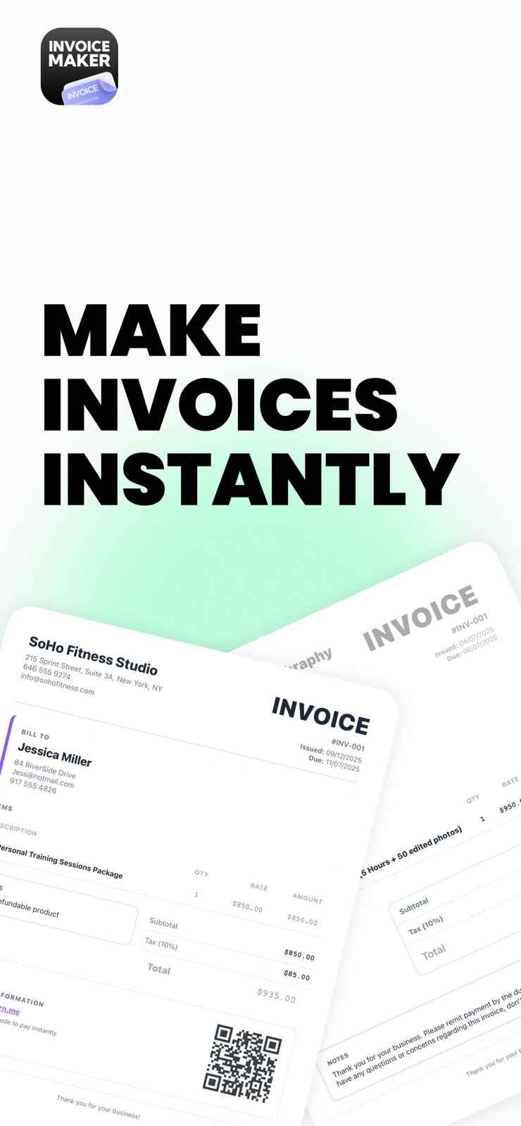 Invoice Maker · Easy Invoice iphone screenshot 1