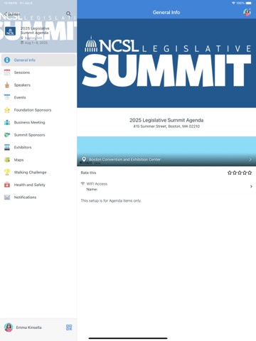 NCSL Roll Call iPad screenshot
