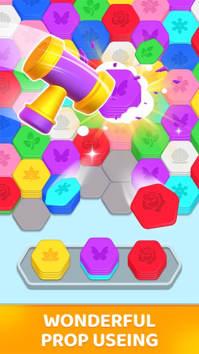 Screenshot #3 pour Hexagon Sort: Emoji Match 3d