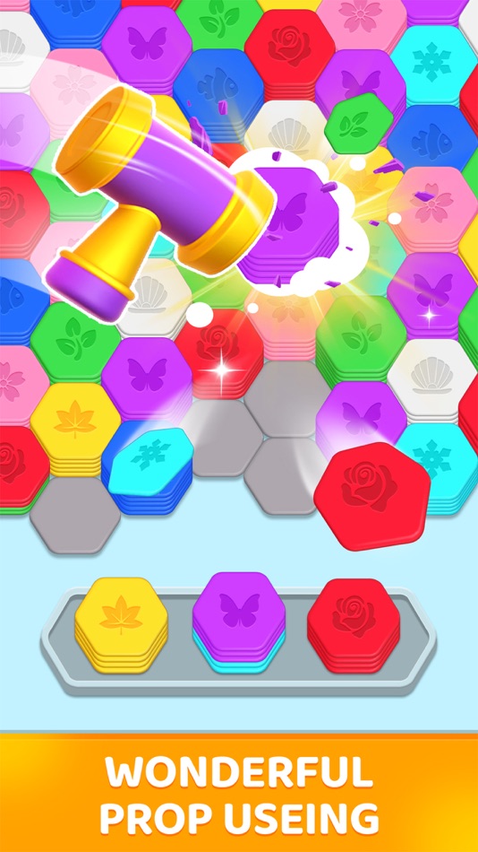 #3. Hexagon Sort: Emoji Match 3d (iOS) 由: Wahab Ahmad