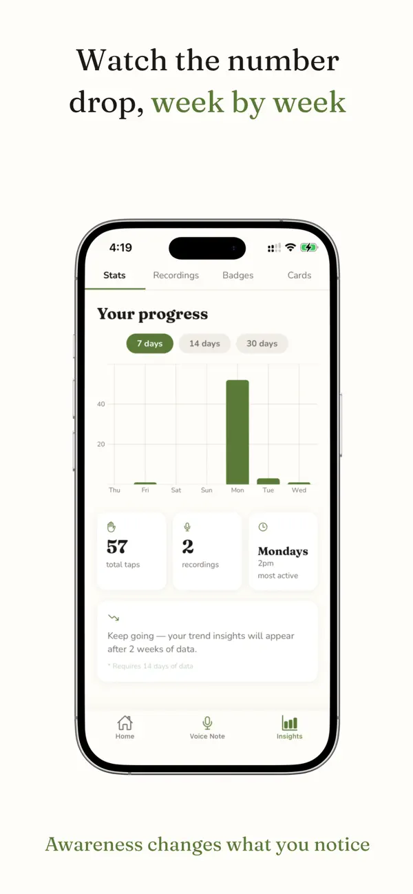 Screenshot #2 pour Mendly: Self-Talk Tracker