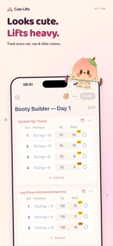 Cute Lifts: Workout Tracker Screenshot 1 of 9