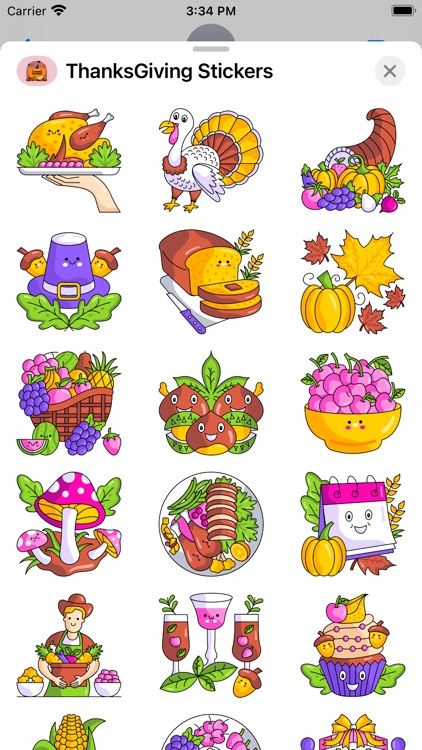 ThanksGiving Stickers Pack App