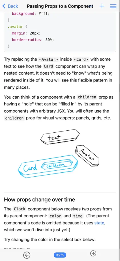 Capture d'écran 3 sur 5 de React Handbook