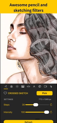 SDFX - Paint & Cartoon Filters iPhone screenshot