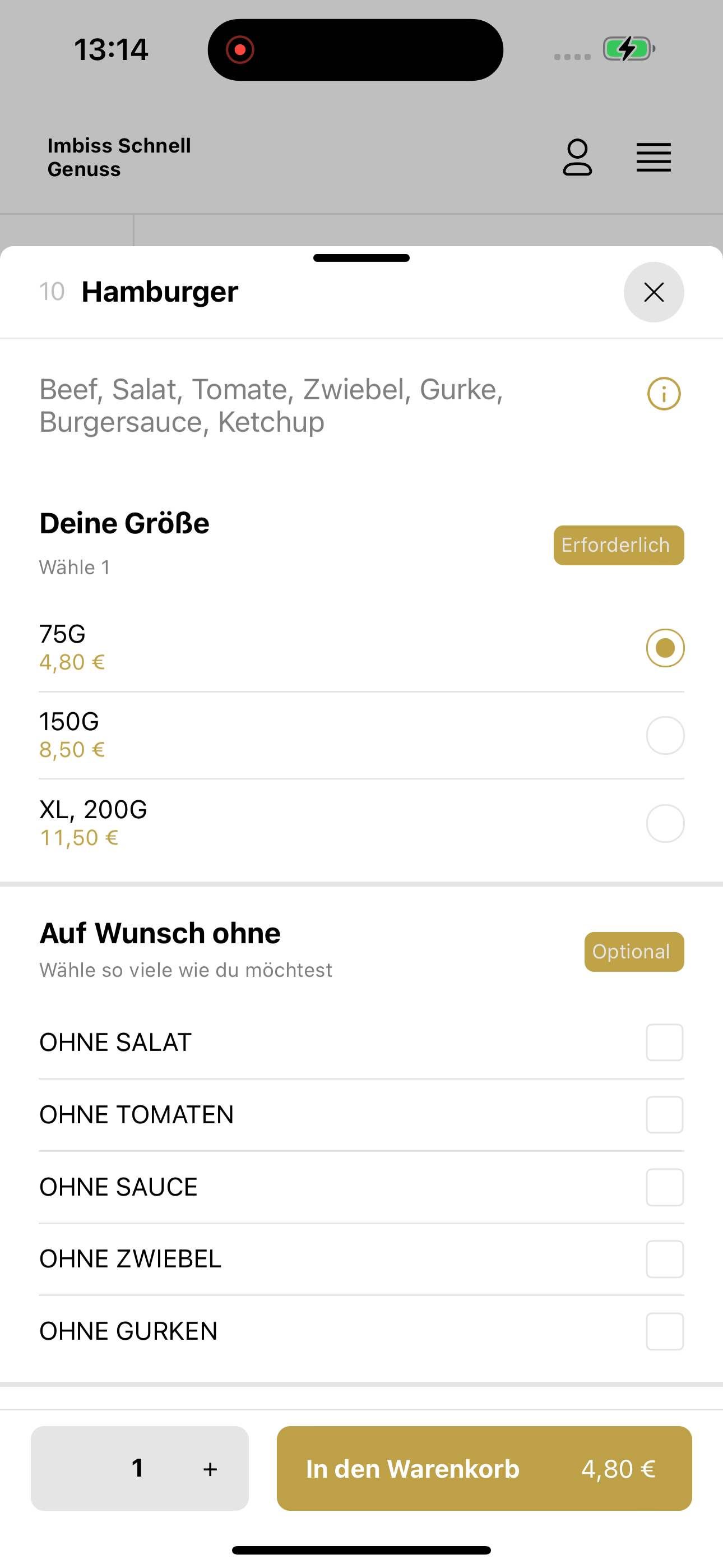 Imbiss Schnell Genuss