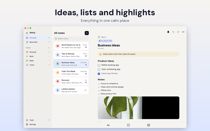 Notiq: Notes & Reminders screenshot 7