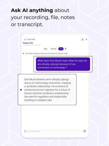 Instant AI Notes & Transcript iPad screenshot