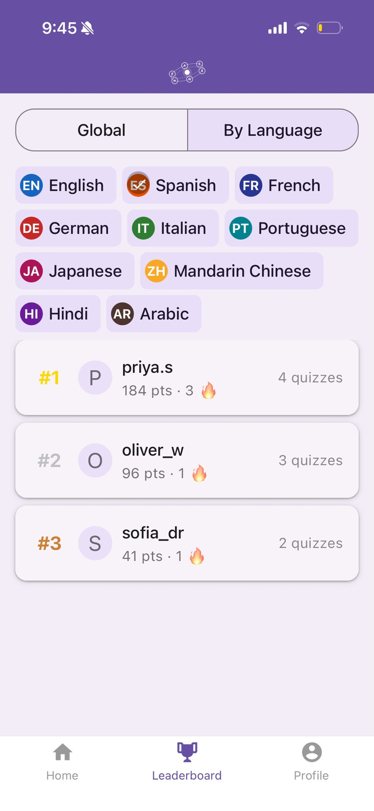 Lingosphere: Language Quizzes screenshot 3