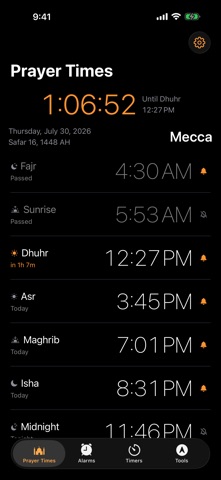 PrayerClock: Prayer Alarms 스크린샷 1