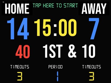 BT Football Scoreboard iPad screenshot