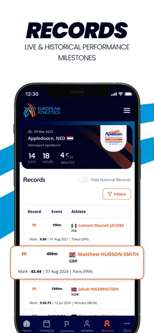 European Athletics iPhone screenshot 6