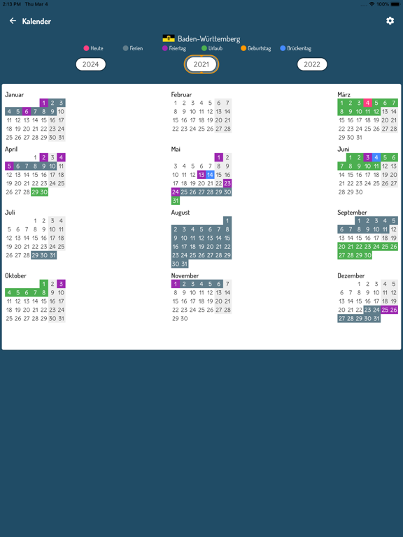 Screenshot #5 pour Deutsche Ferien & Feiertage