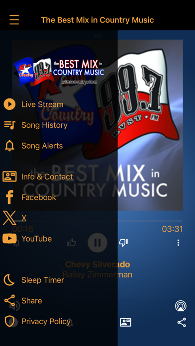 Kstar Country iPhone screenshot 2 - Entertainment app