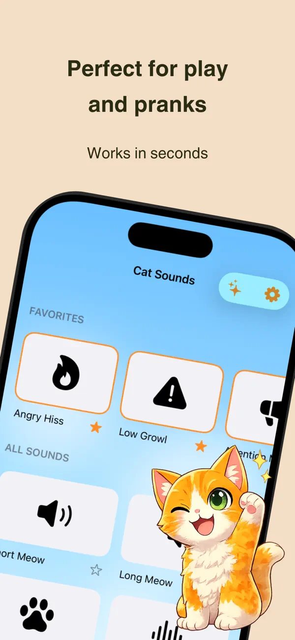 Screenshot #2 pour Cat Sounds: Real Meows