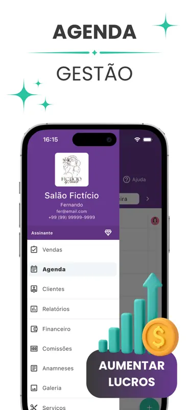 Corthy: Agenda Salão e Gestão screenshot 1 of 4