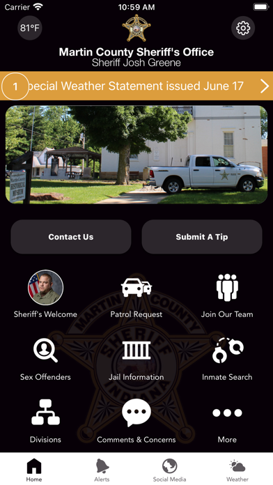 Martin County Sheriff IN Screenshot