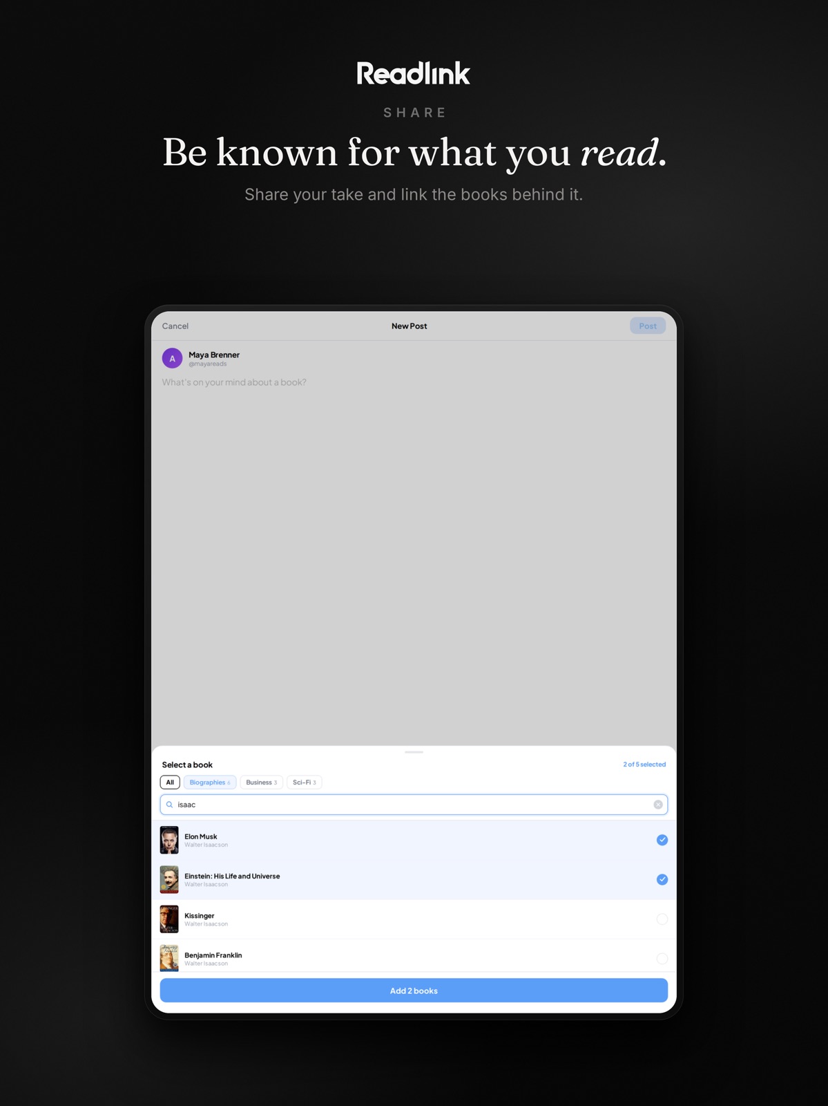 Readlink: The Readers Network ipad screenshot 4