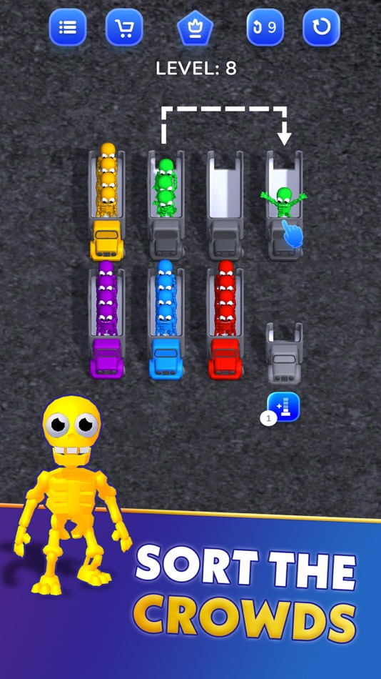 #5. Color Sort Puzzle-Crowd Jam 3D (iOS) By: Ulfat Parveen