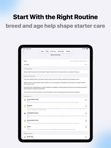 Pet Care Reminder & Tracker iPad screenshot