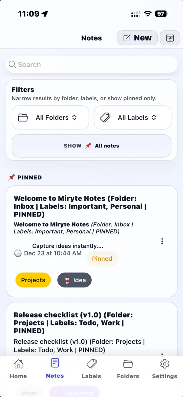 #2. Miryte Notes (iOS) Göre: Koushik Suripeddi