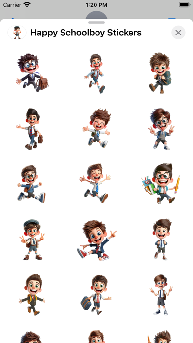 Screenshot #1 pour Happy Schoolboy Stickers