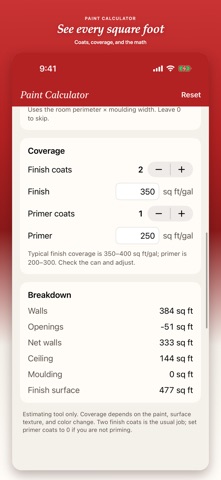 Paint Calculator Screenshot 4 of 4