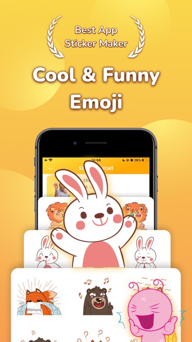 Screenshot #2 pour Funny Emoji - WASticker Maker