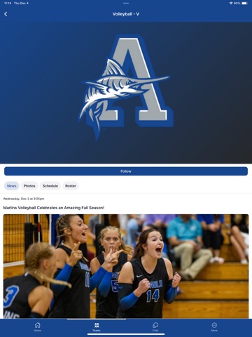 Arnold Athletics iPad screenshot