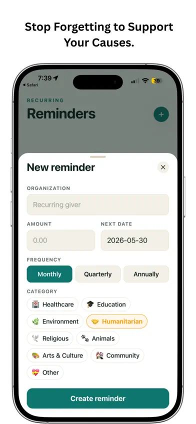 Generosity Tracker screenshot 4