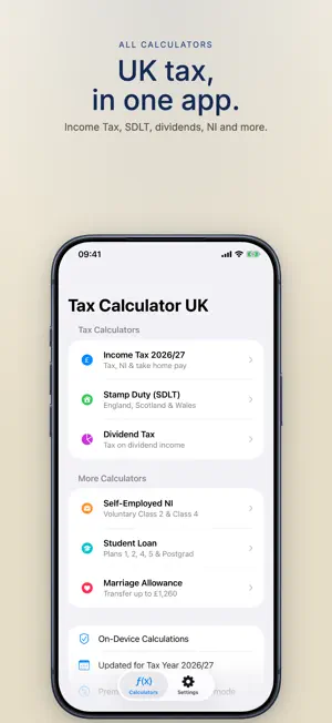 Tax Calculator UK 2026 screenshot 1